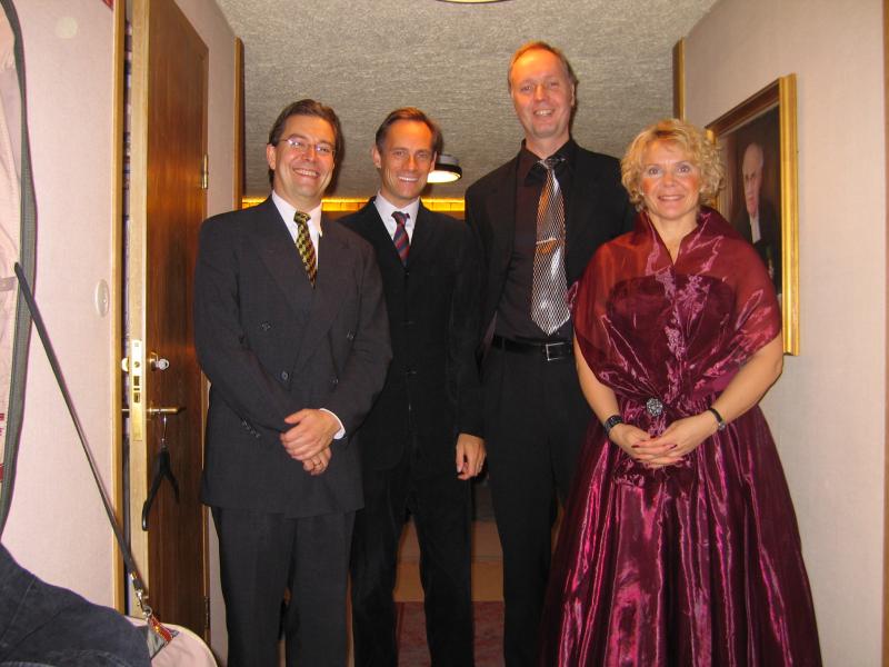 Carl U-S, Mikael Bellini, Lars Arvidsson, Eva Plumppu in "Messiah"